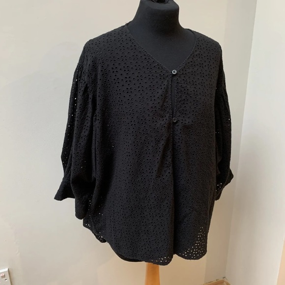 Arket oversized broderie blouse uk 10 - Picture 3 of 13